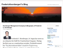 Tablet Screenshot of frederickhornberger1.wordpress.com