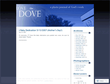 Tablet Screenshot of lovethedove.wordpress.com