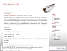 Tablet Screenshot of dvjudgements.wordpress.com