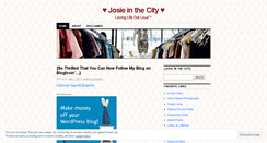 Desktop Screenshot of josieinthecity.wordpress.com