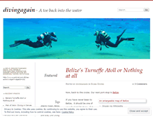 Tablet Screenshot of divingagain.wordpress.com