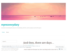 Tablet Screenshot of myrecoverydiary.wordpress.com
