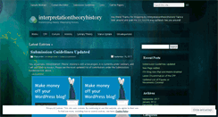 Desktop Screenshot of interpretationtheoryhistory.wordpress.com