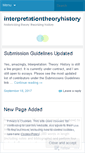 Mobile Screenshot of interpretationtheoryhistory.wordpress.com