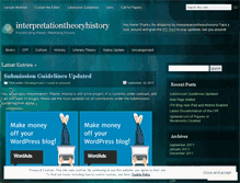 Tablet Screenshot of interpretationtheoryhistory.wordpress.com