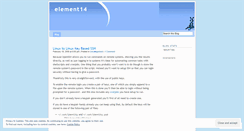 Desktop Screenshot of element14.wordpress.com