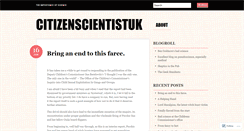 Desktop Screenshot of citizenscientistuk.wordpress.com