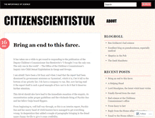 Tablet Screenshot of citizenscientistuk.wordpress.com