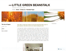 Tablet Screenshot of littlegreenbeanstalk.wordpress.com