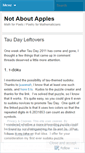 Mobile Screenshot of notaboutapples.wordpress.com