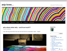 Tablet Screenshot of anjuloves.wordpress.com