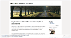 Desktop Screenshot of howtomakeyourexwantyouback.wordpress.com