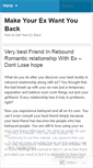 Mobile Screenshot of howtomakeyourexwantyouback.wordpress.com