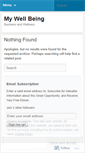 Mobile Screenshot of mywellbeing.wordpress.com