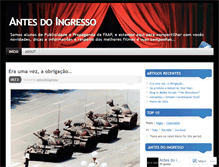 Tablet Screenshot of antesdoingresso.wordpress.com