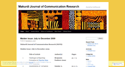 Desktop Screenshot of makurdijournal.wordpress.com