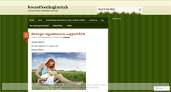 Desktop Screenshot of breastfeedinginutah.wordpress.com