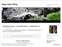 Tablet Screenshot of gagalady.wordpress.com