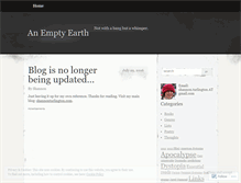 Tablet Screenshot of emptyearth.wordpress.com