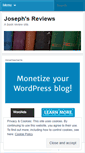 Mobile Screenshot of josephsreviews.wordpress.com