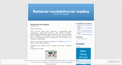 Desktop Screenshot of munkakonyv.wordpress.com