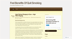 Desktop Screenshot of benefitsofstopsmoking1.wordpress.com