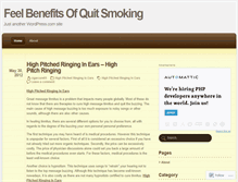 Tablet Screenshot of benefitsofstopsmoking1.wordpress.com