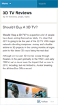Mobile Screenshot of 3dtvreviewshq.wordpress.com