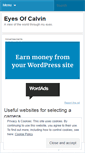 Mobile Screenshot of eyesofcalvin.wordpress.com
