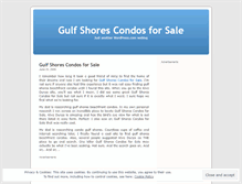 Tablet Screenshot of gulfshorescondosforsale.wordpress.com