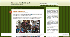 Desktop Screenshot of dontrecycle.wordpress.com