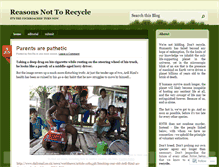 Tablet Screenshot of dontrecycle.wordpress.com