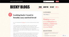 Desktop Screenshot of beckyblogstoo.wordpress.com