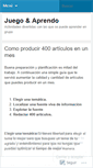 Mobile Screenshot of juegoyaprendo.wordpress.com