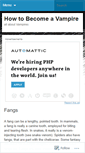 Mobile Screenshot of becomevampire.wordpress.com