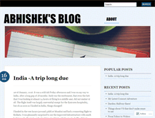 Tablet Screenshot of abhishekwrites.wordpress.com