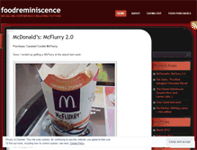 Tablet Screenshot of foodreminiscence.wordpress.com