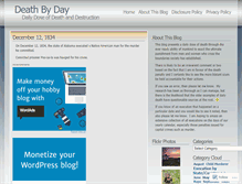 Tablet Screenshot of deathbyday.wordpress.com