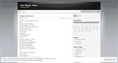 Desktop Screenshot of oneminutealone.wordpress.com