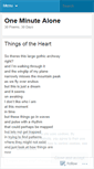 Mobile Screenshot of oneminutealone.wordpress.com