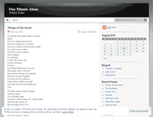 Tablet Screenshot of oneminutealone.wordpress.com