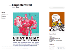 Tablet Screenshot of karpenterofred.wordpress.com