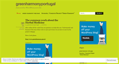 Desktop Screenshot of greenharmonyportugal.wordpress.com