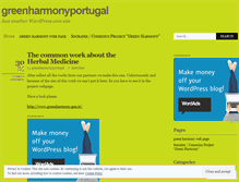 Tablet Screenshot of greenharmonyportugal.wordpress.com