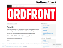 Tablet Screenshot of ordfrontumea.wordpress.com