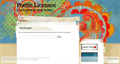 Desktop Screenshot of poeticlicensee.wordpress.com