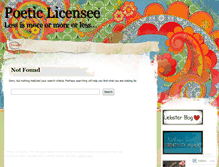 Tablet Screenshot of poeticlicensee.wordpress.com