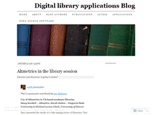 Tablet Screenshot of digitalibraryapplications.wordpress.com