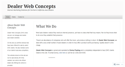 Desktop Screenshot of dealerwebconcepts.wordpress.com