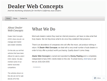 Tablet Screenshot of dealerwebconcepts.wordpress.com